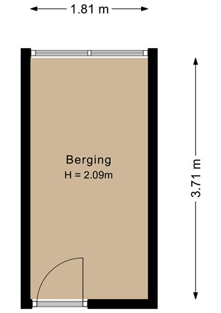 Floorplan - Vechtplantsoen 14-1, 3554 TB Utrecht